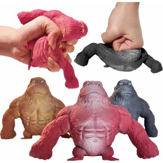 3-piece oversized sensory monkey elastic toy, stress relieving splash gorilla doll suitable for autism, fun animal soft gorilla toy for children and adults Easter filling